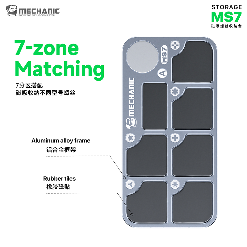 MECHANIC MS7 Magnetische Schro - Electronics Repair Mat recensie en prijs