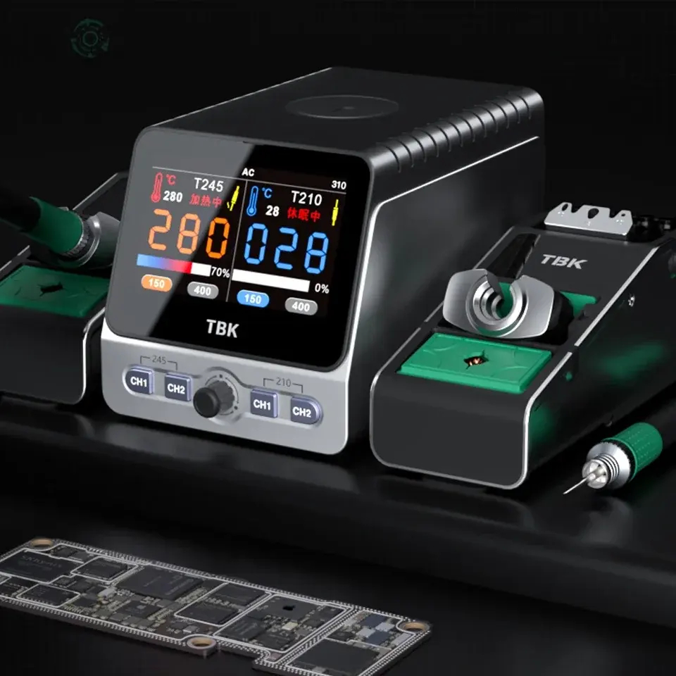 Dubbelkanaals slim soldeerstat - Electronics Repair Tool Kit recensie en prijs